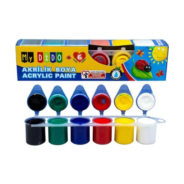 1 Adet 6LI 25 ML AKRİLİK BOYA 6x25 Toplam 150 ML ürün görseli 1