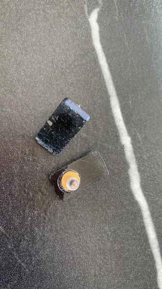 Tırtıklı Kristal Desenli Füme Renk Gold Aksesuarlı Dikdörtgen Şekil Epoksi Küpe El Yapımı Hediyelik - Resim 8