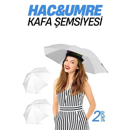 Hac Umre Kafa Şemsiyesi Güneş Koruma Şemsiyesi 2 Adet