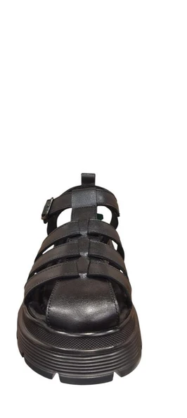 VENÜS 2409211Y BURNU KAPALI KADIN DERİ SANDALET - 11