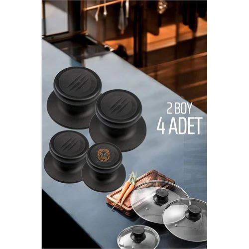 Tencere Tava Tepesi Tencere Tava Kapağı Tutucu 2 Boy 4 Adet ürün görseli