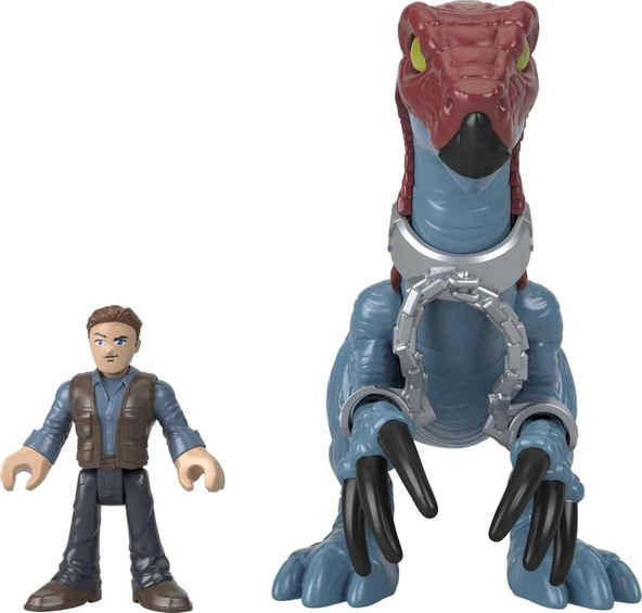 Fisher-Price Imaginext Jurassic World Dinozor Oyuncağı Therizinosaurus & Owen Grady Figür Seti 3+ Yaş Okul Öncesi Çocuklar İçin Rol Yapma Oyunu GVV65 GVV63