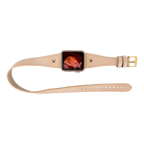 Apple Watch Uyumlu Deri Kordon 42-44-45mm Slim DT GT NU1 - 4