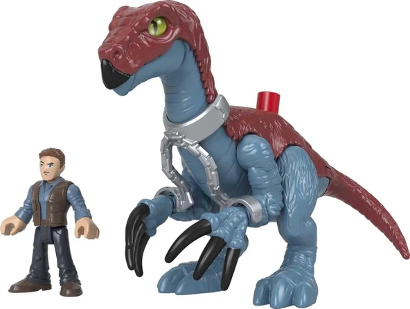Fisher-Price Imaginext Jurassic World Dinozor Oyuncağı Therizinosaurus & Owen Grady Figür Seti 3+ Yaş Okul Öncesi Çocuklar İçin Rol Yapma Oyunu GVV65 GVV63 - 2