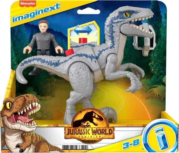 Fisher-Price Imaginext Jurassic World Dinozor Oyuncak Breakout Mavi & Owen Grady Figür Seti 3+ Yaş Okul Öncesi Çocuklar İçin Rol Yapma Oyunu Seti GVV65 HKG15 - 6