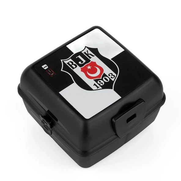 Me Saklama Kabı Beşiktaş Bjk 1903 Logo Desenli 4 Bölmeli Çatal Kaşıklı Beslenme Kabı - 1