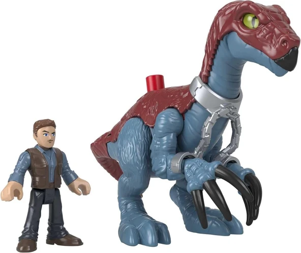 Fisher-Price Imaginext Jurassic World Dinozor Oyuncağı Therizinosaurus & Owen Grady Figür Seti 3+ Yaş Okul Öncesi Çocuklar İçin Rol Yapma Oyunu GVV65 GVV63 - 3