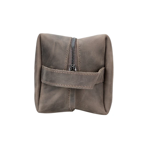 Deri Bakım Ve Seyahat Çantası, XL Beden, Antik Koyu Kahve - 4