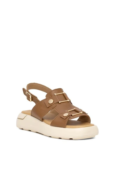 VENÜS 25440007Y GOLD DETAYLI KADIN DERİ SANDALET - 6