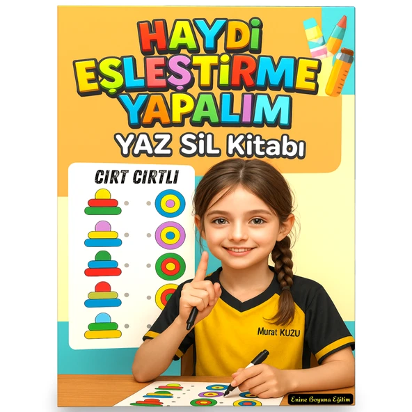 Haydi Eşleştirme Yapalım Cırt Cırtlı YAZ SİL Kitabı ürün görseli 1