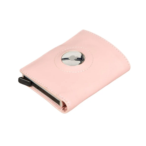 Palertag Deri Cüzdan, Apple AirTag Uyumlu Pembe - 3