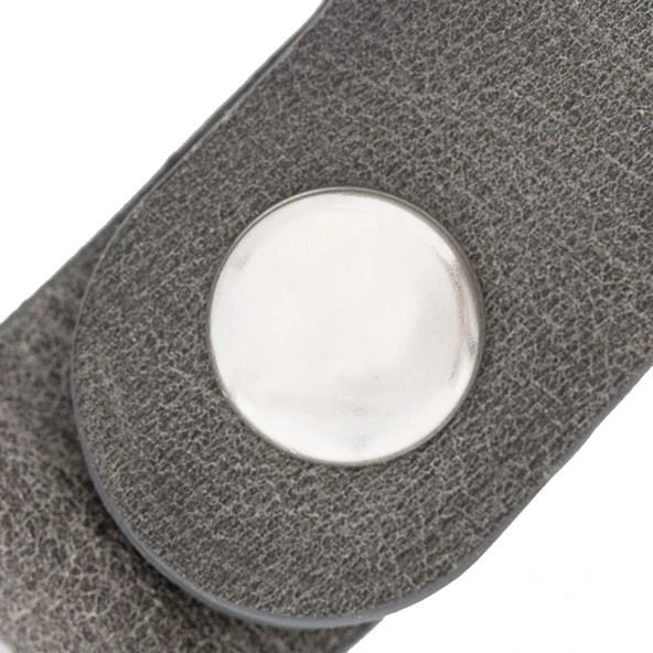 Apple AirTag Uyumlu Deri Anahtarlık, TN18EF Gri - 5