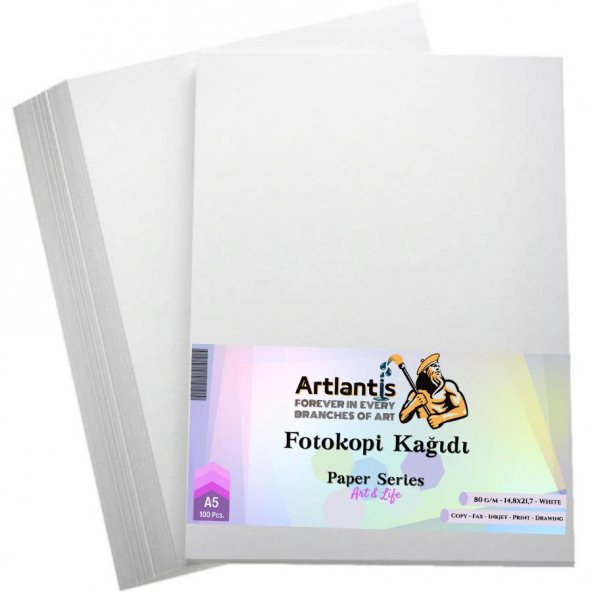 Fotokopi Kağıdı A5 Boy Artlantis 14,8x21 A5 Kağıt 100 Adet - Resim 2