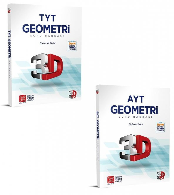 3D Yayınları Tyt Ayt Geometri Soru Bankası Seti 2023