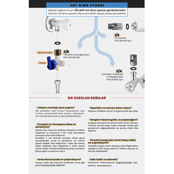 il Su Arıtma Cihazı 11 Aşamalı Mineral ve Alkali Filtreli 8 Lt Çelik Tanklı (DNP11) - 6