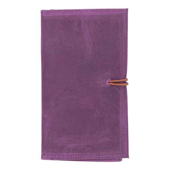 Deri Kablo Aksesuar Taşıma Çantası Antik Mor - 3