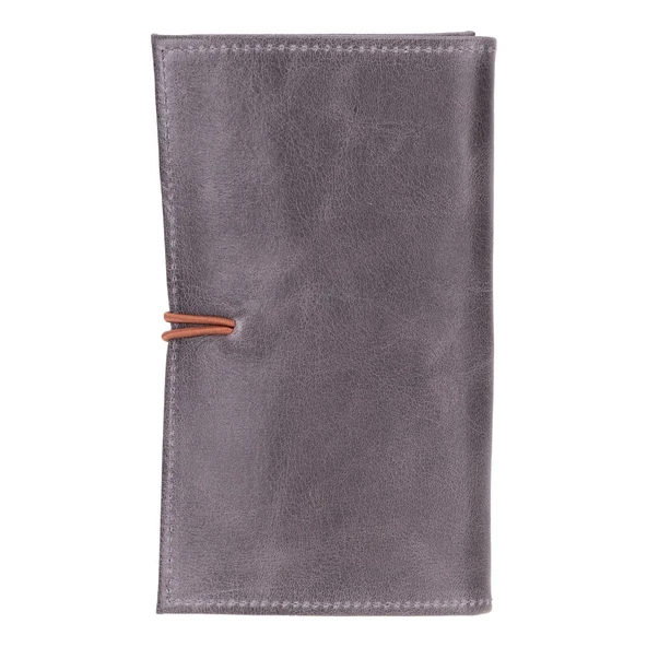 Deri Kablo Aksesuar Taşıma Çantası Antik Gri - 3