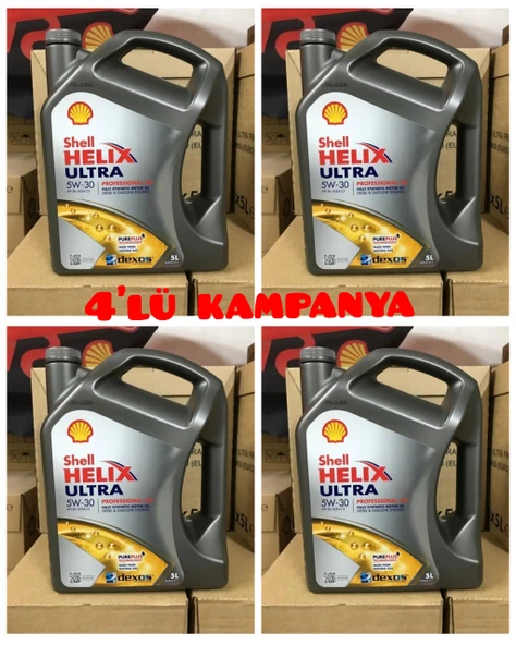 Shell Helix Ultra Professional AG 5w30 5Lt 4'Lü Kampanya 23&24 Ürt
