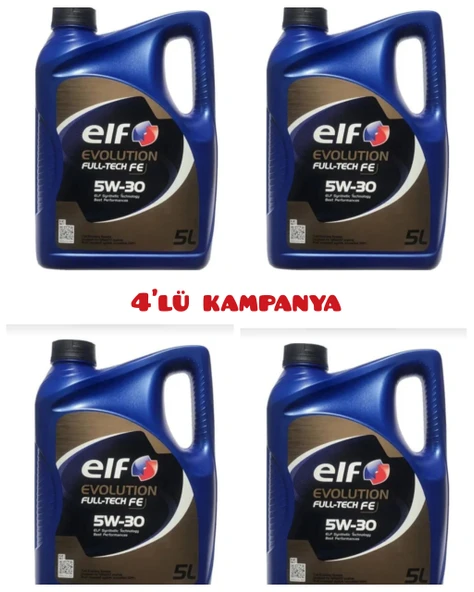 Elf Evolution Full-Tech FE 5W-30 5 Lt 4'Lü Kampanya 24 Ürt