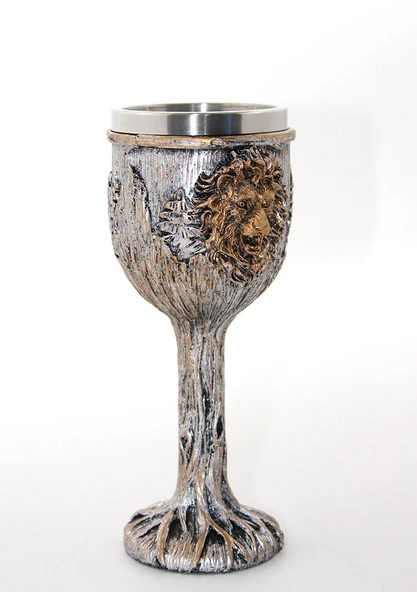 Paslanmaz Çelik Aslan Büstü Kadeh Bardak ürün görseli