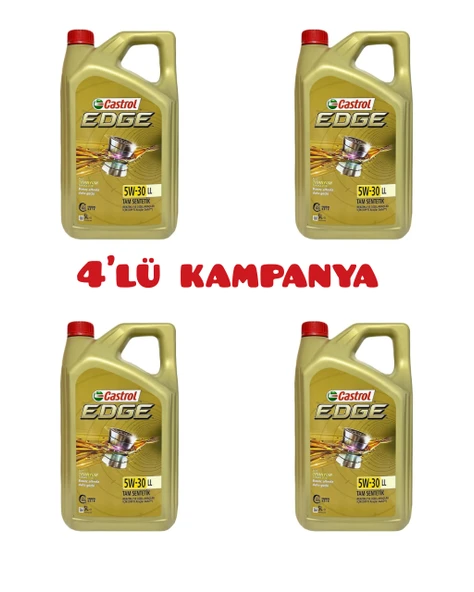Castrol Edge LL 5w30  5 lt 4'lü Kampanya 23 Ürt