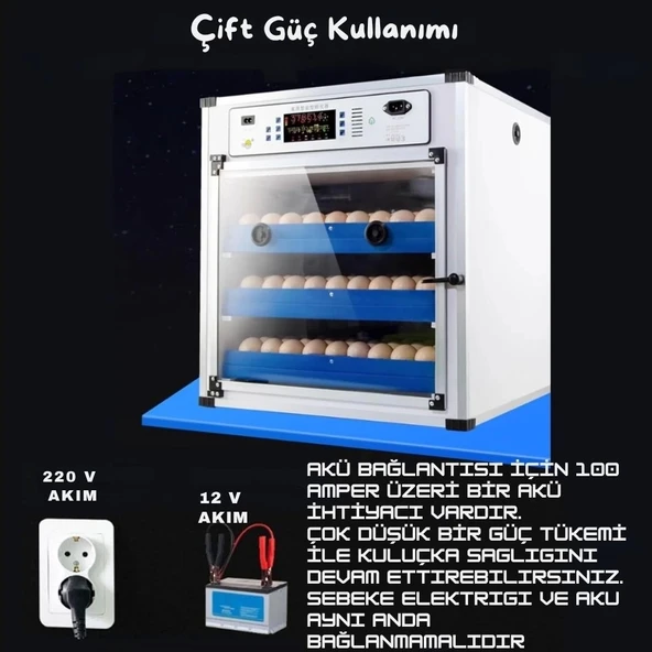 Kaz Uyumlu Kabin Tip Kuluçka Makinesi | 196 Yumurtalık Kapasiteli - 10