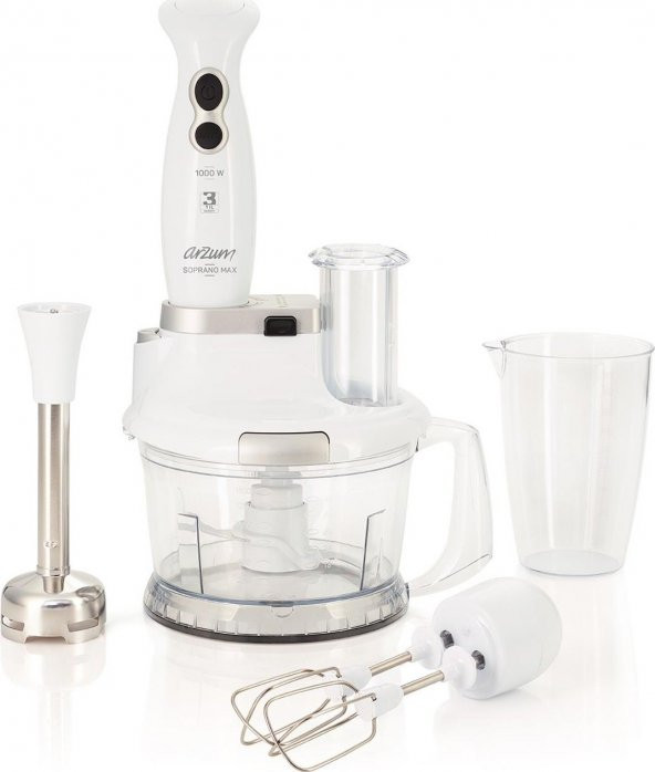Arzum AR1004 Soprano Max 1000W Multi Blender Seti [Beyaz] - 1