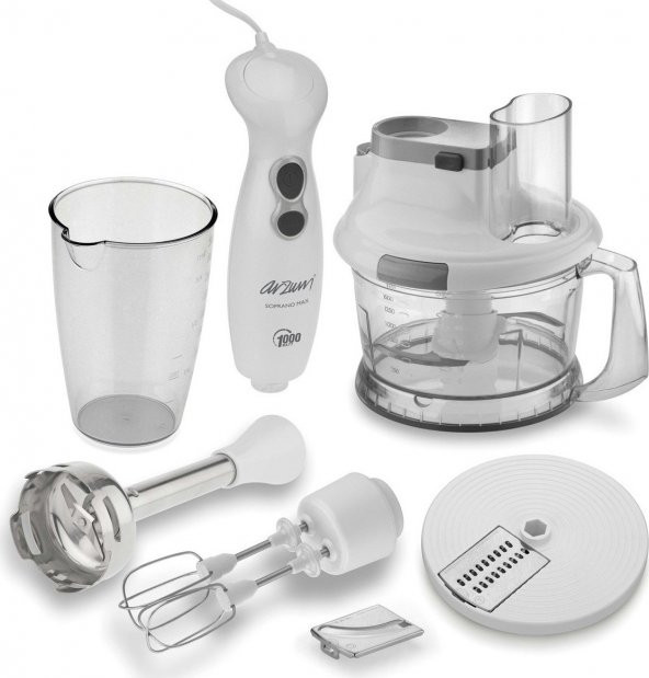 Arzum AR1004 Soprano Max 1000W Multi Blender Seti [Beyaz] - 2