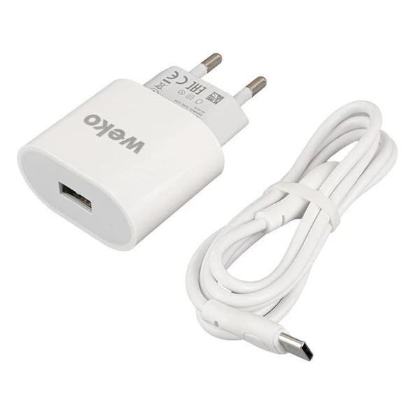 Weko WK-21442 PDU QC 3.0 Amper Telefon Şarj Başlık Adaptörü + Type-C Kablo - 4
