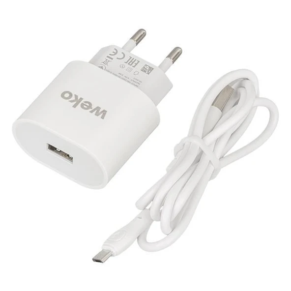 Weko WK-21441 PDU QC 3.0 Amper Telefon Şarj Adaptörü + Micro USB Kablo - 4