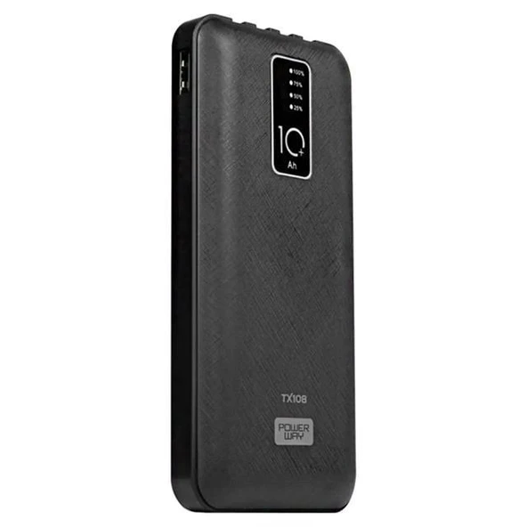 Powerway TX108 Dijital Göstergeli 4 Çıkışlı 10000 Mah Powerbank Siyah - 3