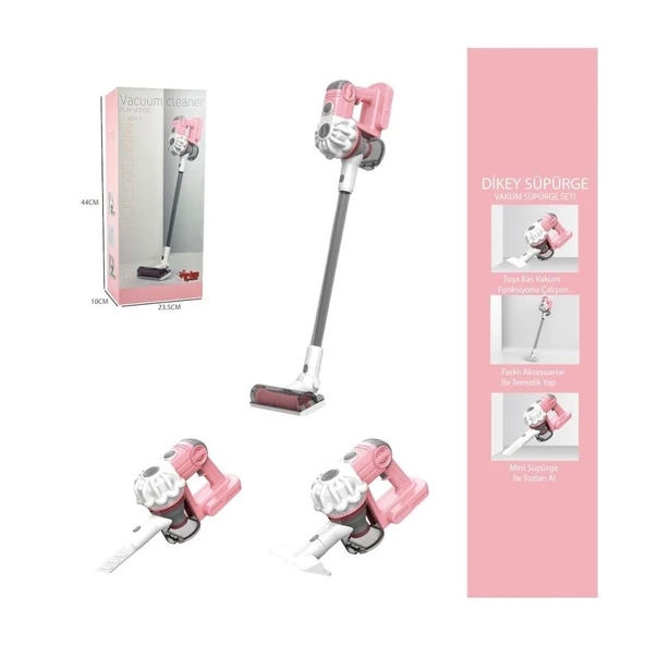 Nessiworld LS8807C - Vardem Dikey Elektrik Süpürgesi Pembe 3 in1  Kapalı Kutu - 3