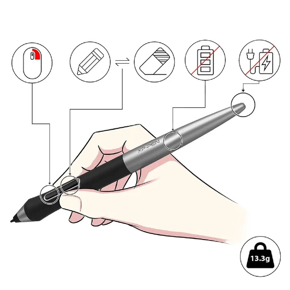 XP-Pen PA1 Pilsiz Stylus Grafik Tablet Kalemi - Deco Pro S/M Uyumlu - 5
