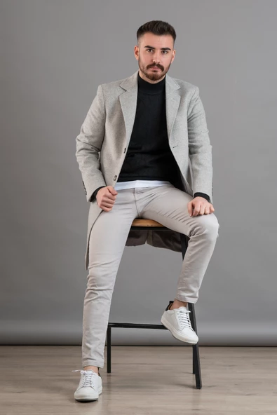 SİR SLİMFİT ERKEK KAŞE KABAN - 7