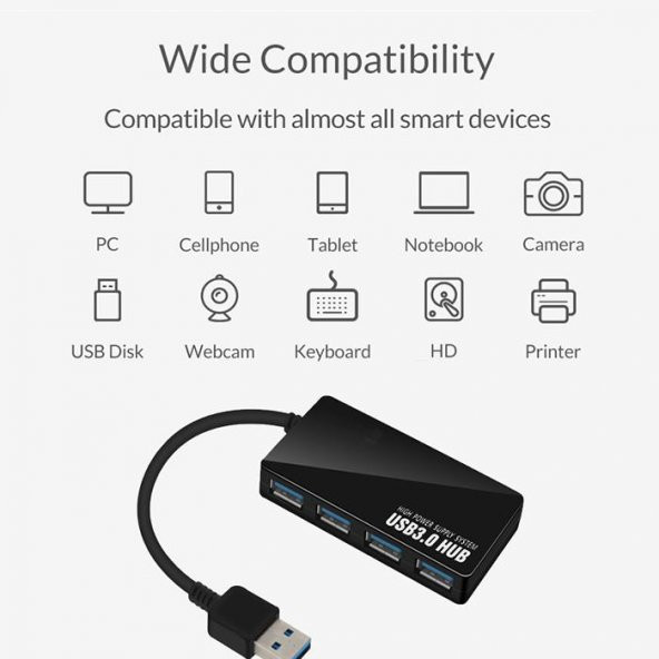 PrimeX PX-2520 Connect Master 4 Port USB 3.0 USB Hub Çoklayıcı - 4