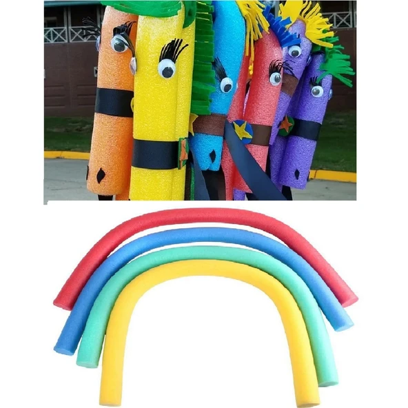 3 Adet Renkli Çocuk Aktivite Köpüğü Hayal Gücü Geliştirici Sosis Şekil Yapma Köpüğü  (150 cm x 6 cm) - 6