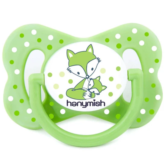 Hanymish Happy Silikon Damaklı Emzik No:1-Yeşil