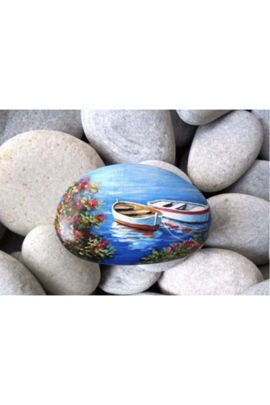 Doğal Taşlar Mandala Boyama Taşı - 2