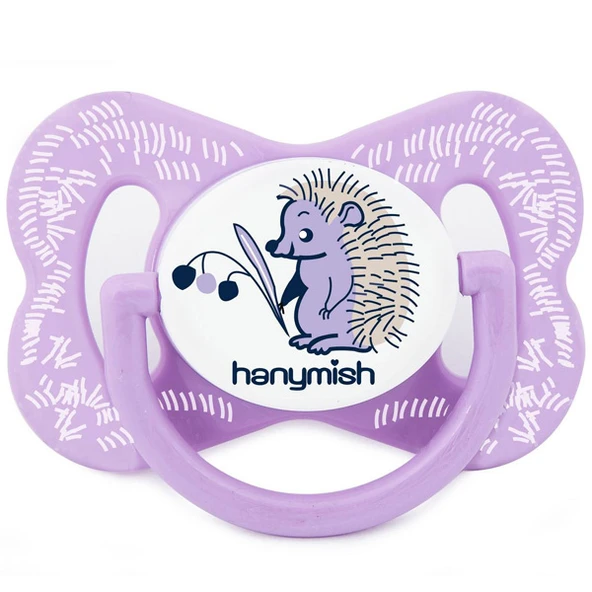 Hanymish Happy Silikon Damaklı Emzik No:3-Mor