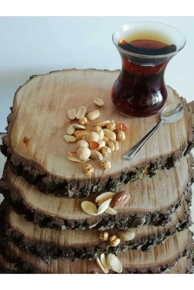 canhobitasarım Can Hobi Tasarım 8 Adet Doğal Ahşap Sunum Dekoratif Kütük Doğal Ağaç Oval Tepsi Servis Sunum Kütüğü - 3