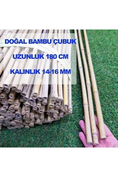 Akik Bambu Bitki Destek Çubuğu 180 Cm (5 Adet) - 2