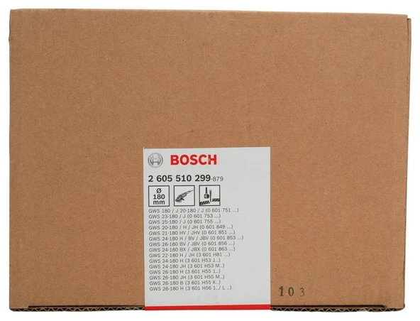 Bosch Taşlama Siperi Kapaklı Vidalı 180mm ürün görseli 1