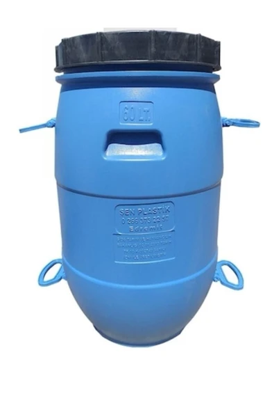 ŞEN PLASTİK 60 Litre Lt Varil Oval Içi Beyaz Plastik Yağ Zeytin Turşu Bidon