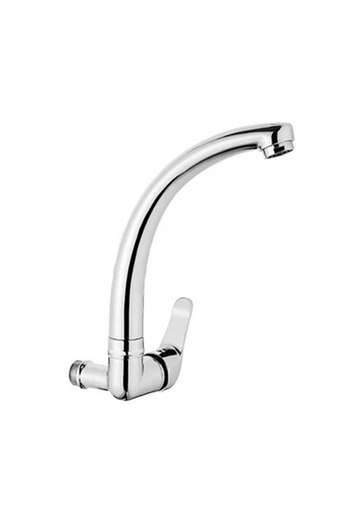 Duvardan Tek Su Çıkışlı Mutfak Lavabo Bataryası Musluğu ürün görseli 1