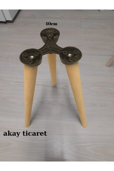 AKAY TİCARET AHŞAP KONİK AYAK 3 lü 40 cm ürün görseli