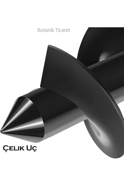 Botanik Ticaret METAL Matkap Uyumlu Toprak Burgu Makinesi 60cm X 5cm - 3