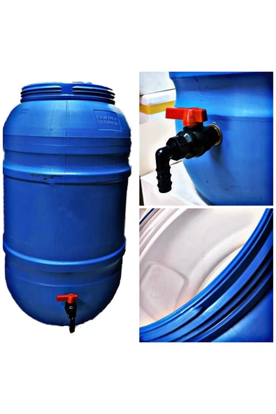 yağmur plastik 220 Litre Varil Bidon Içi Beyaz Kaplamalı Musluklu ürün görseli