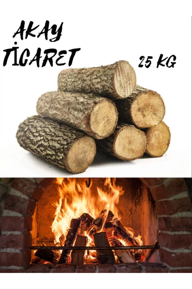 AKAY TİCARET Şöminelik Meşe Odunu Kuru 3 Yıl Bekletilmiş 25 Kg Şömine Barbekü Odunu