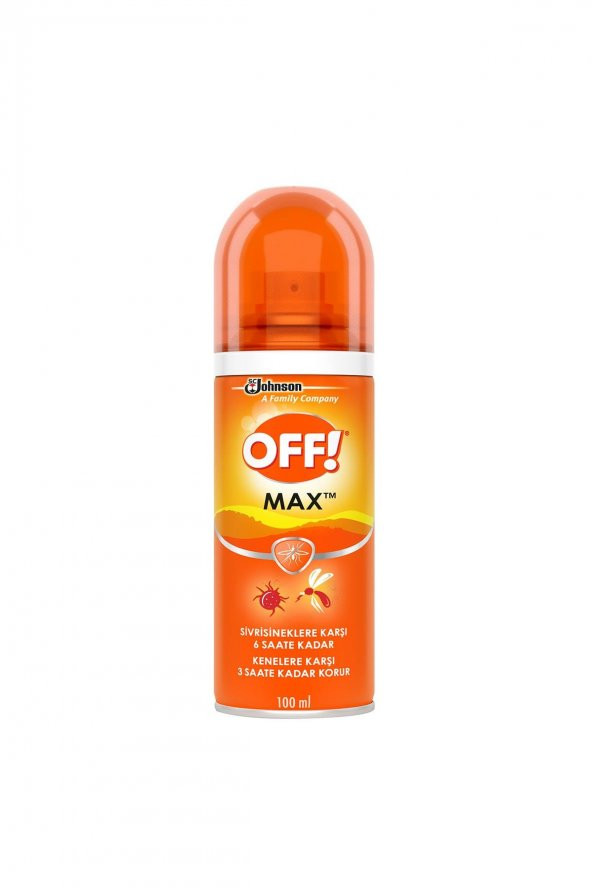 OFF ! 6 Saate Kadar Etki Sivrisinek ve Kenelere Karşı Sinekkovar Sprey Max 100 ml