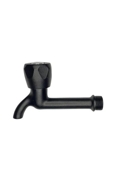 Siyah Volonlu Çevirmeli Tuvalet Lavabo Musluğu Çeşmesi - Resim 2